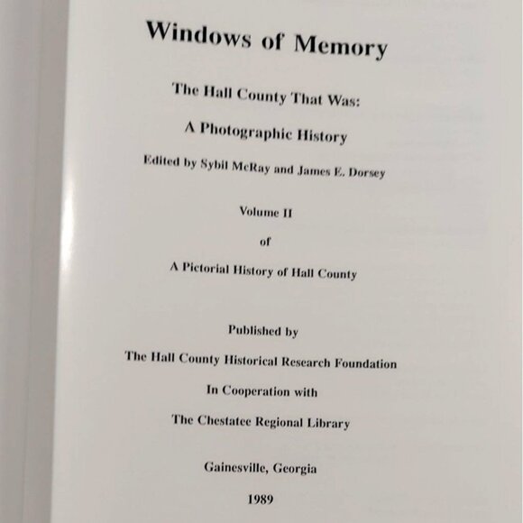 Windows Of Memory The Hall County That Was A Photographic History Hardcover Book - Picture 6 of 8